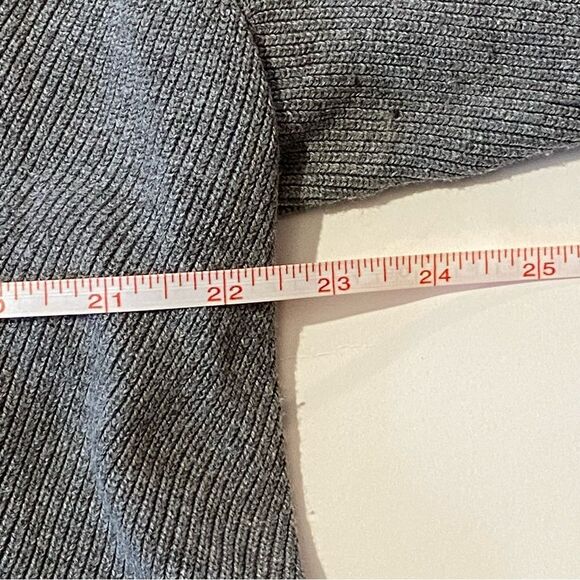 J.Jill Rib Knit Stitch Gray Button Up Cardigan Women's Size XL - Picture 7 of 11